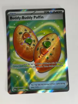 Pokemon TCG Mega Evolution Full Art Buddy Buddy Poffin 167/132 Near Mint - Image 1