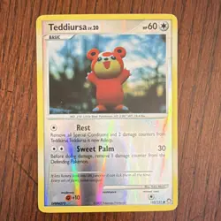 Pokemon Teddiursa 105/123 Mysterious Treasures Reverse Holo 2007 - Image 1