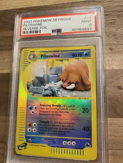 Pokemon Skyridge (2003) Piloswine Reverse Foil PSA 9 - Image 1