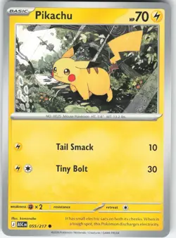 PIKACHU 055/217 COMMON ASCENDED HEROES POKEMON NM - Image 1