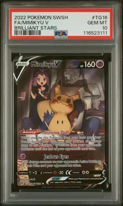 2022 Pokemon Sword & Shield Brilliant Stars Mimikyu V TG16 - PSA GEM MT 10 - 116 - Image 1
