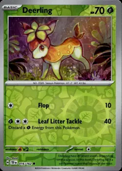 Deerling 016/162 Common Temporal Forces Pokemon Reverse Holo Near Mint - Image 1