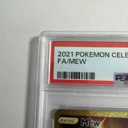 Pokemon 2021 Celebrations FA/MEW #025 PSA 10 Shiny Gold Mew - Image 3