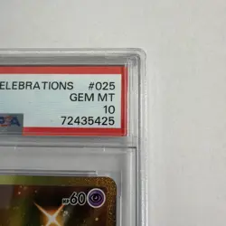 Pokemon 2021 Celebrations FA/MEW #025 PSA 10 Shiny Gold Mew - Image 4
