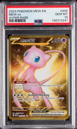 2023 POKEMON MEW EN-151 HYPER RARE #205 MEW EX PSA 10 - Image 1
