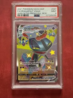 Pokemon TCG Dragapult VMAX SWSH097 PSA Mint 9 - Image 1