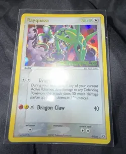 Pokemon TCG Rayquaza EX Emerald 9/106 Reverse Holo Rare 2005 - Image 1