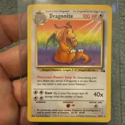 Pokemon TCG Dragonite Fossil 19/62 Regular 1999-2000 Wizards Base Set Rare - Image 1