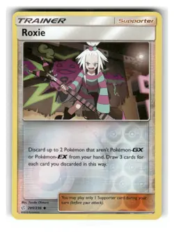 Roxie 205/236 Uncommon Cosmic Eclipse Pokemon Reverse Holo Lightly Played - Image 1
