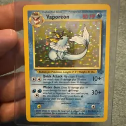 Vaporeon 12/64 Jungle Holo Rare Pokemon HP Heavy Play WOTC TCG - Image 1