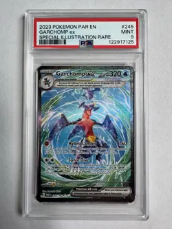 PSA 9 MINT Garchomp Ex 245 Special Illustration Rare Pokemon TCG Paradox Rift - Image 1