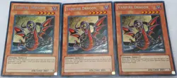 Yugioh 3x Vampire Dragon EXVC-EN081 Secret Rare NM (1x 1st Ed & 2x Unlimited) - Image 3