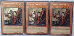 Yugioh 3x Vampire Dragon EXVC-EN081 Secret Rare NM (1x 1st Ed & 2x Unlimited) - Image 4