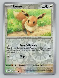 Reverse Holo Eevee #133/165 Common SV: Scarlet & Violet 151 Pokemon - Image 1