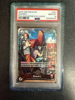 Shanks OP09-001 PSA 10 PSA Magazine Exclusive Promo Foil English One Piece - Image 1