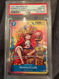 Monkey.D.Luffy (2nd Anniversary Stamped Promo) P-043 One Piece Promotion... - Image 1
