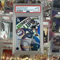 2025 Promo Monkey D. Luffy Dodgers X ONE PIECE night PSA 10 - Image 1