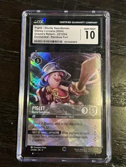 Piglet Sturdy Swordsman 221/204 ENCHANTED FOIL Disney Lorcana Ursula’s Return - Image 1