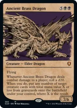 Ancient Brass Dragon (Showcase) - Near Mint MTG - Image 1