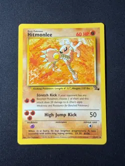 Hitmonlee 22/62 Fossil Set - Non-Holo Rare Pokemon Card - LP - Image 1