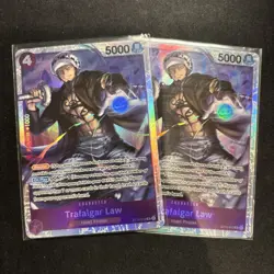 Bandai One Piece Card Game Trafalgar Law ST10-010 Purple Foil Alt Art x2 - Image 1