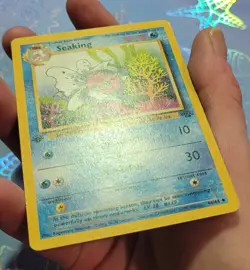 Seaking 46/64 Jungle 1st Edition Kagemaru Himeno Art Pokemon Card LP - Image 3