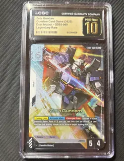 Zeta Gundam (LR) GD02-069 Gundam TCG Card Game - Dual Impact English NM CGC 10 - Image 1