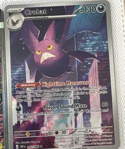 Crobat 093/086 IR Holo NM Pokemon Card ME04 Chaos Rising - Image 1