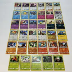 Pokemon Sun & Moon Bulk Bundle Collection 35 Cards 1 Rare 10 Uncommon No Doubles - Image 1