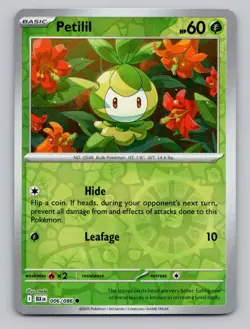 Reverse Holo Petilil #006/086 Common SV: Black Bolt Pokemon - Image 1