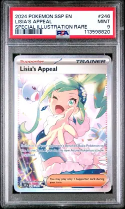 2024 Pokemon SSP EN-Surging Sparks Lisia's Appeal #246 SI Rare PSA 9 - Image 1