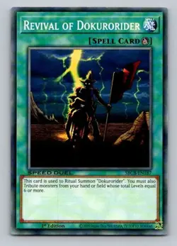 2020 Yugioh Spell Card Revival of Dokurorider SBCB-EN187 1st Edition Common - Image 1