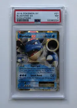 2016 Pokemon Xy Blastoise ex Evolutions Psa 7 - Image 1