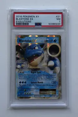 2016 Pokemon Xy Blastoise ex Evolutions Psa 7 - Image 2