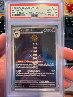 2025 POKEMON WHITE FLARE TECH STICKER COLLECTION #211 GOTHITELLE PSA 10 - Image 1