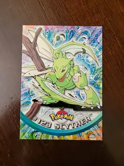 NM! 2000 Topps Pokemon #123 Scyther Series 3 Blue Label TV Animation Edition - Image 1