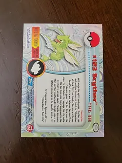 NM! 2000 Topps Pokemon #123 Scyther Series 3 Blue Label TV Animation Edition - Image 2