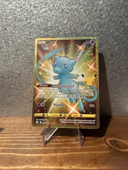 Pokemon TCG Mew Celebrations 025/025 Secret Gold Rare Holo Pokemon - Image 1