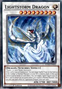 Lightstorm Dragon Common LIGHT 1st Edition Supreme Darkness Yugioh - Image 1