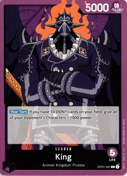 King (091) L Romance Dawn OP01-091 One Piece TCG - Image 1