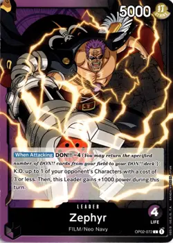 Zephyr L Paramount War OP02-072 One Piece TCG - Image 1