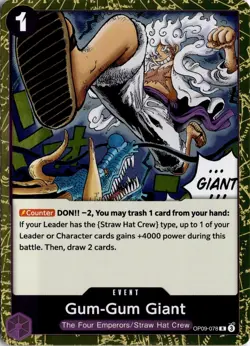 Gum-Gum Giant R Emperors in the New World OP09-078 One Piece TCG - Image 1