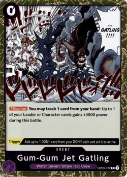 Gum-Gum Jet Gatling R Pillars of Strength OP03-072 One Piece TCG - Image 1