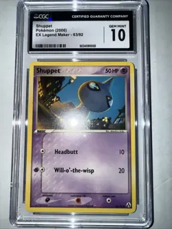 CGC 10 Shuppet ex Legend Maker Pokemon Card 63/92 2006 Non Holo - Image 1