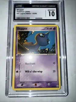 CGC 10 Shuppet ex Legend Maker Pokemon Card 63/92 2006 Non Holo - Image 4