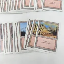 Lot of 98 Magic The Gathering MTG Revised 3rd Edition Mountain Cards NM / M - Image 2