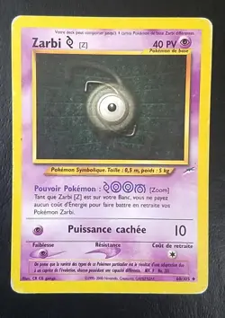 ZARBI (UNOWN) Z 60/105, FRENCH POKEMON CARD (MP/LP) - Image 1