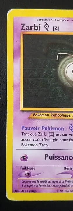 ZARBI (UNOWN) Z 60/105, FRENCH POKEMON CARD (MP/LP) - Image 3