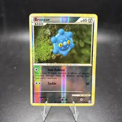 REVERSE HOLO Bronzor 58/102 Yuka Morii Clay Art - Triumphant Pokemon Card NM -j - Image 1