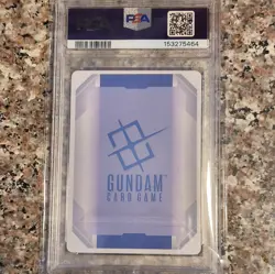 Bandai 2025 Gundam Card Game GD01 EN Gundam #001 Legend Rare++ Foil PSA 10 - Image 2